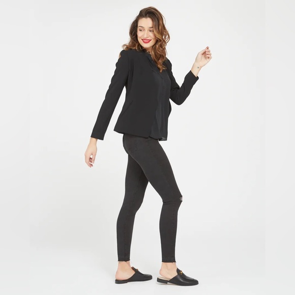 NWT! Spanx Sm ‘Distressed Denim Legging / Jeans’ vintage black 20213R $128 - Picture 3 of 14